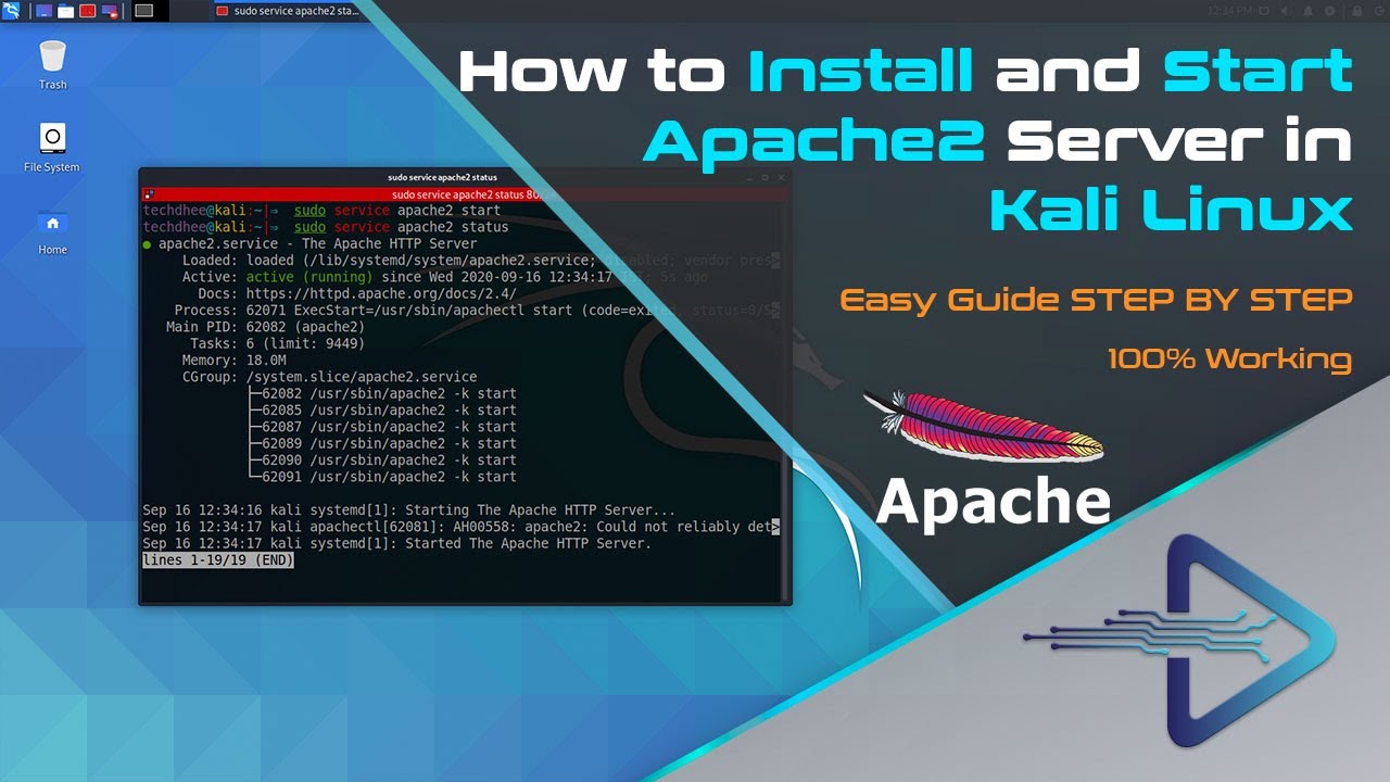 Как установить и запустить сервер Apache2 в Kali Linux | Kali Linux 2021.2