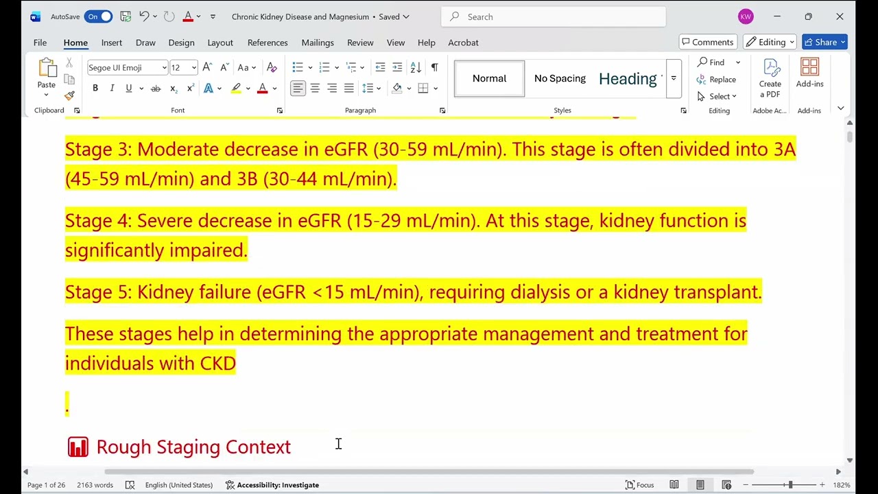 Kidney disease and Magnesium