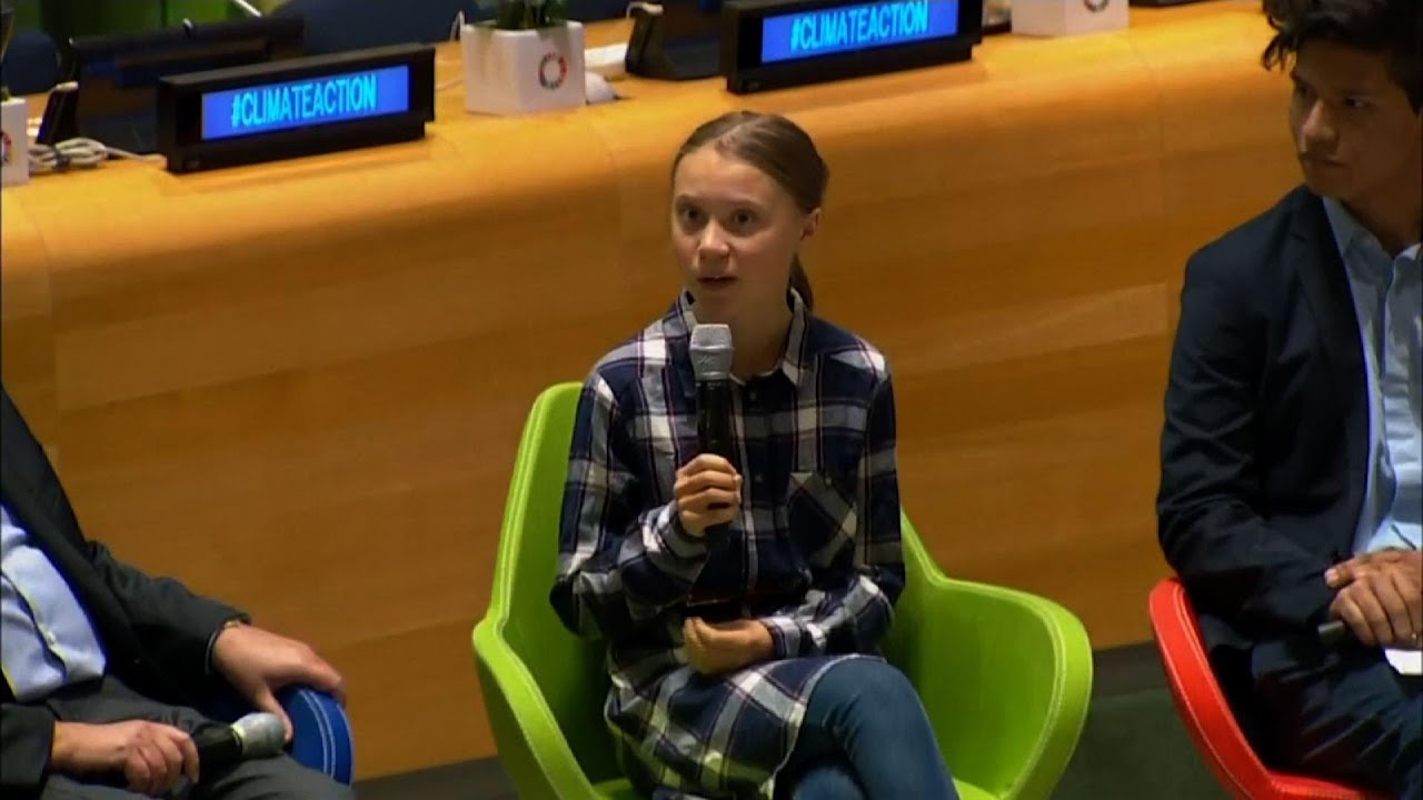 Greta Thunberg speaks at UN Youth Climate Summit