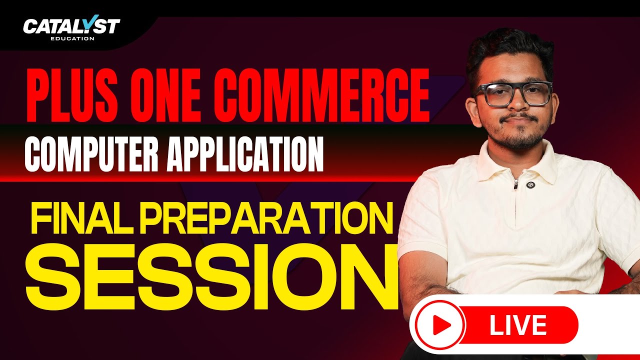 Plus One Computer Application LIVE 🔥 | Final Preparation Session | Model Exam Plus One computer