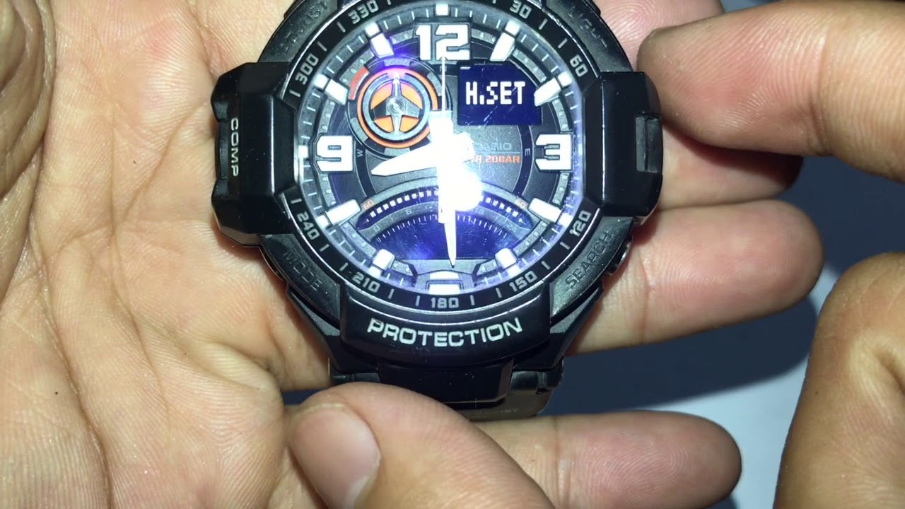 Menyesuaikan Jarum Jam Analog Dan Jam Digital Pada G-Shock GA-1000