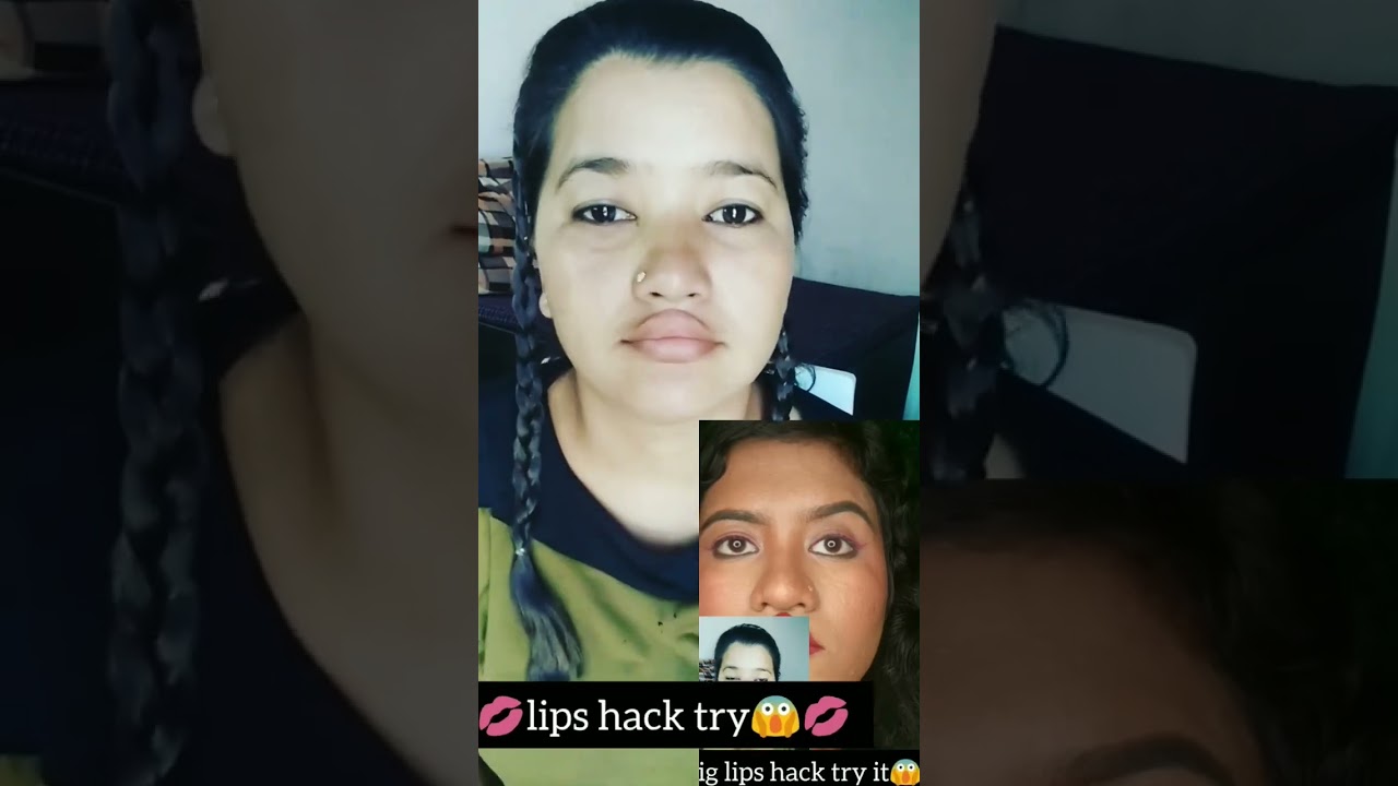 😱😳lip plumping with eyelesh glue#viral #youtubeshorts #trending👄💋