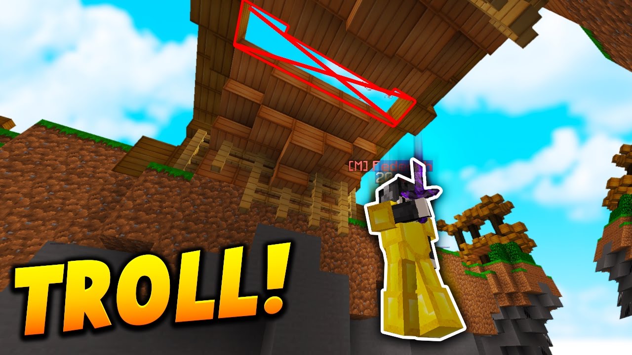 BRIDGE OF DEATH FALL TRAP! - Minecraft SKYWARS TROLLING! (NO WAY)