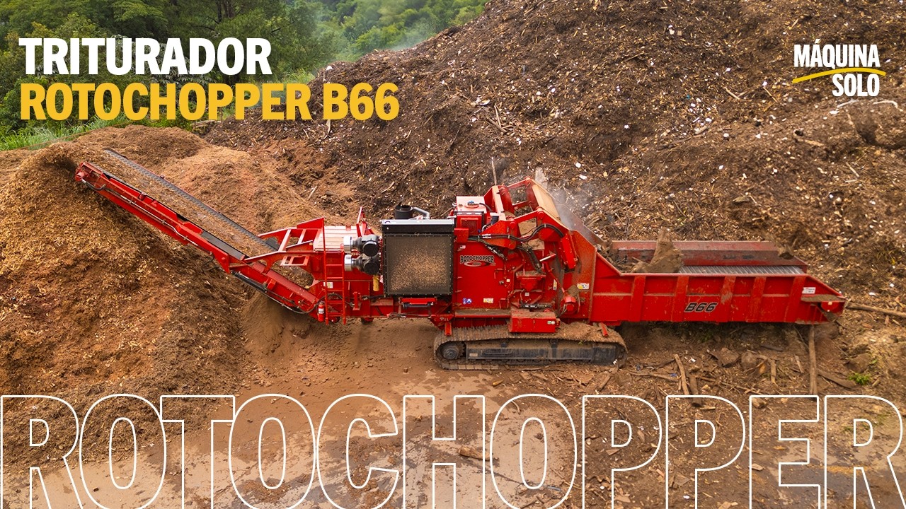 Trituração de tocos, raízes e resíduos florestais com o Triturador Rotochopper B66