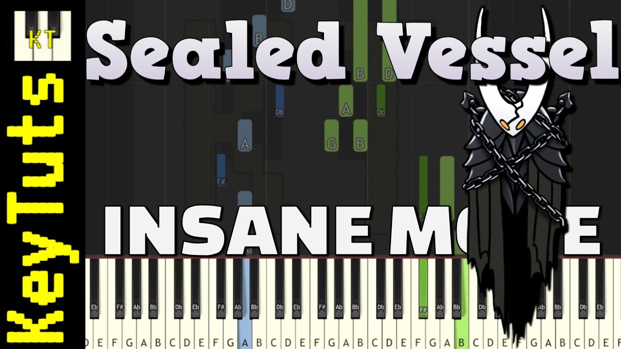 Sealed Vessel from Hollow Knight - Insane Mode [Piano Tutorial] (Synthesia)