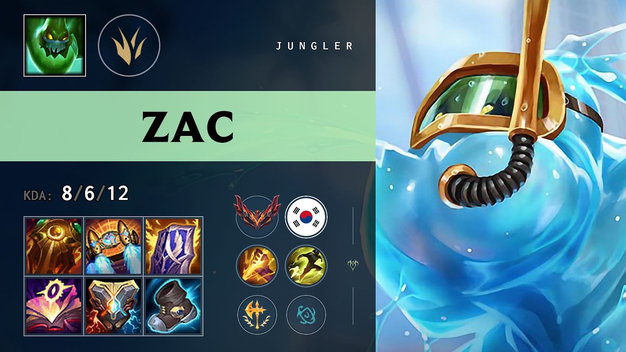 Zac Jungle vs Fiddlesticks - KR Grandmaster Patch 26.12