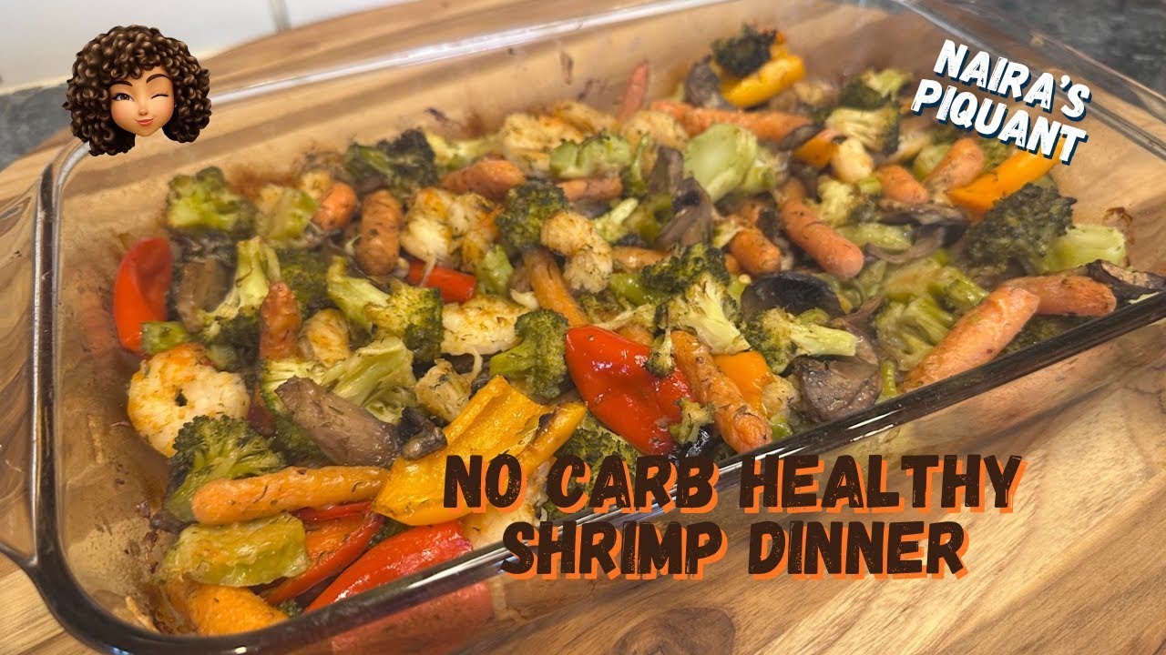 No Carb Healthy Shrimp Dinner