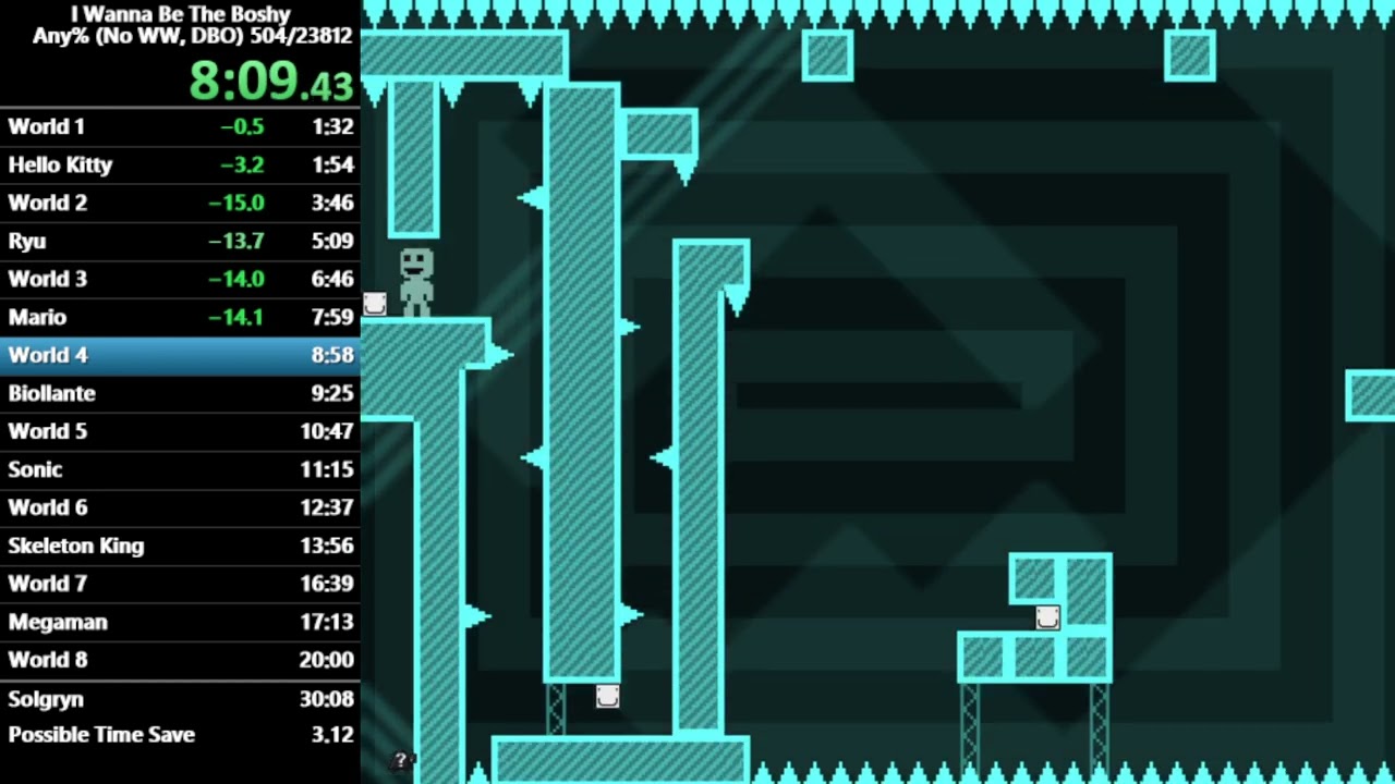 Boshy any% (Dark Boshy, no Wrong Warp) in 29:59