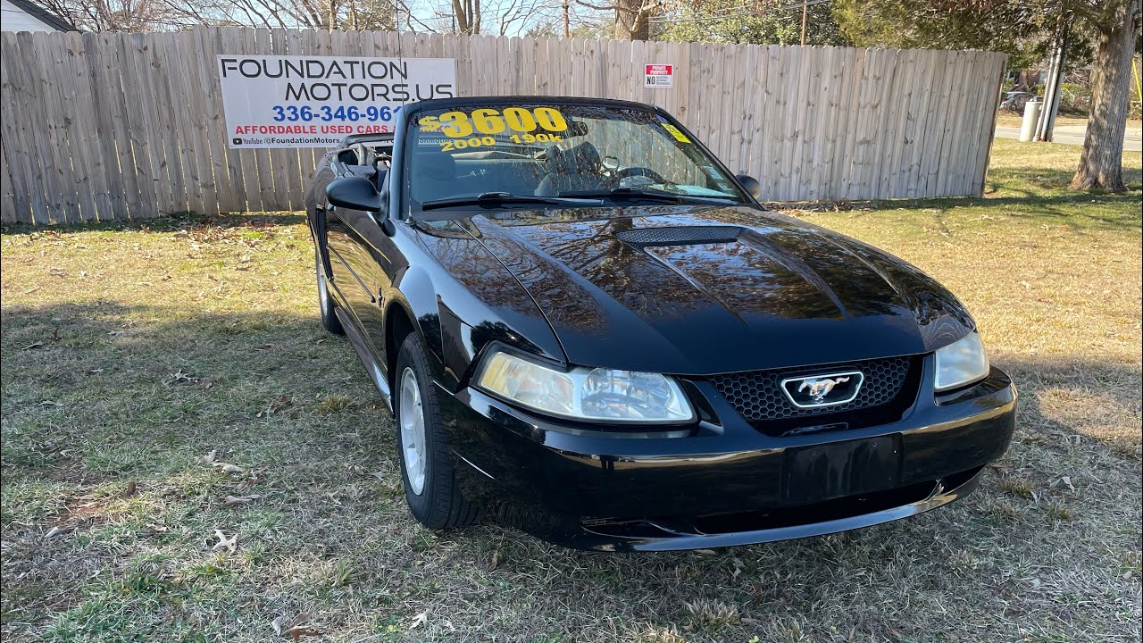 2000 Ford Mustang Convertible V6. Test Drive, Walkaround, & Top Operation. (SN95)