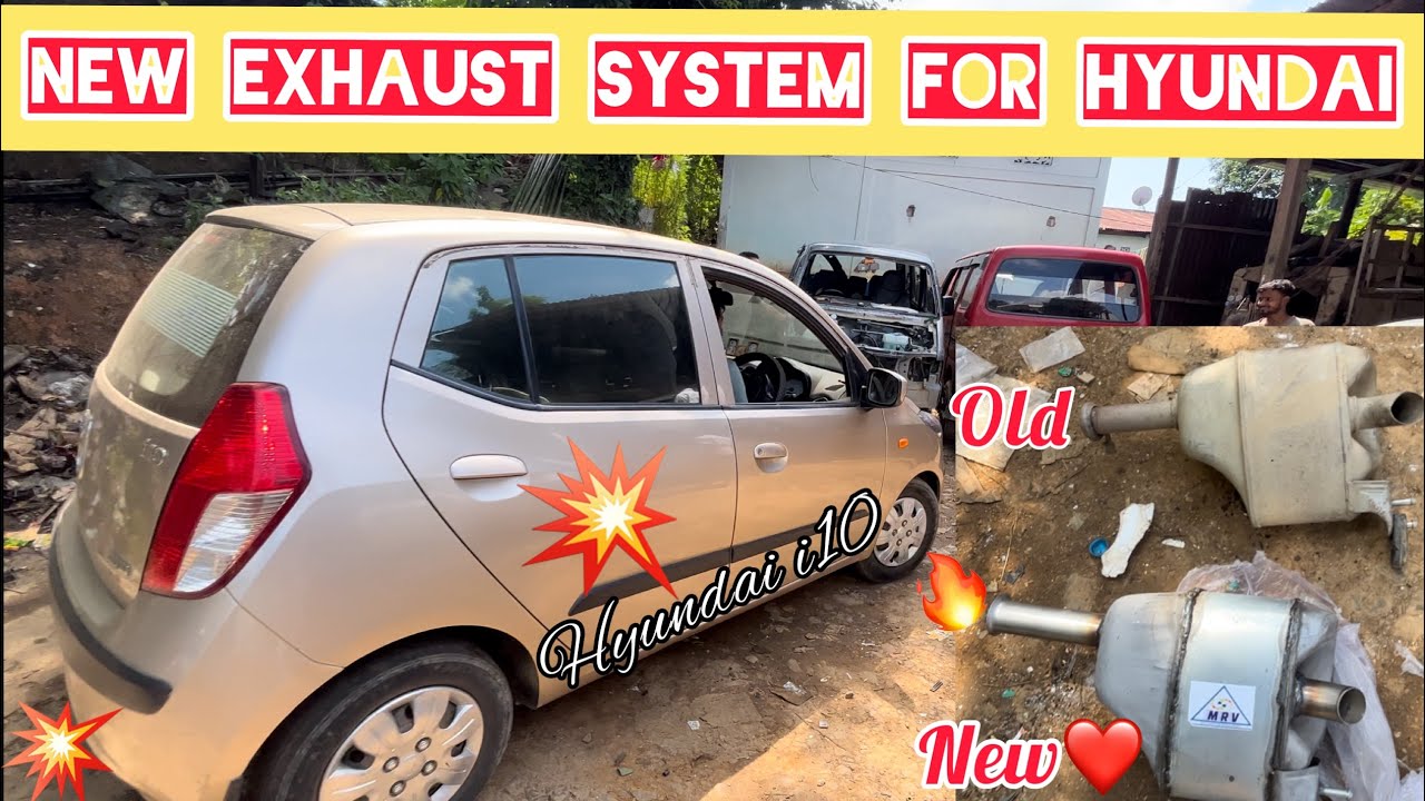 Installing New Exhaust System for Hyundai i10🚀 #exhaustsound  #installation