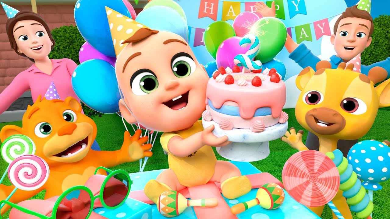Happy Birthday Song! | Birthday Celebrating + More Lalafun Nursery Rhymes & Kids Songs