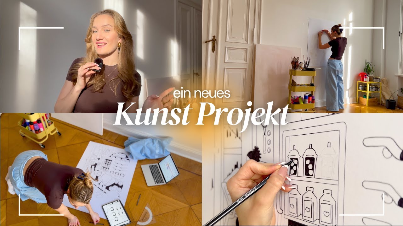 Künstlerin zeichnet ein großes Kunstwerk 🥵🖍️mit nur einem Stift…