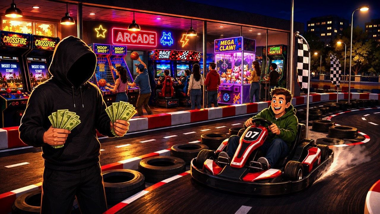 I Found CASH & Bought This NEW GoCart Racing Track &mdash; Retro Arcade Shop Simulator [03]