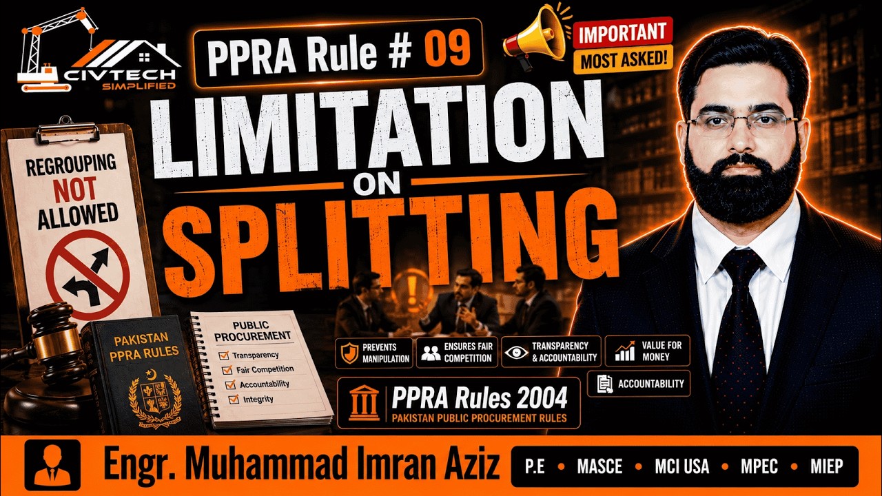 PPRA Rule 9 | Limitation on Splitting of Procurement | Public Procurement Rules Training Pakistan