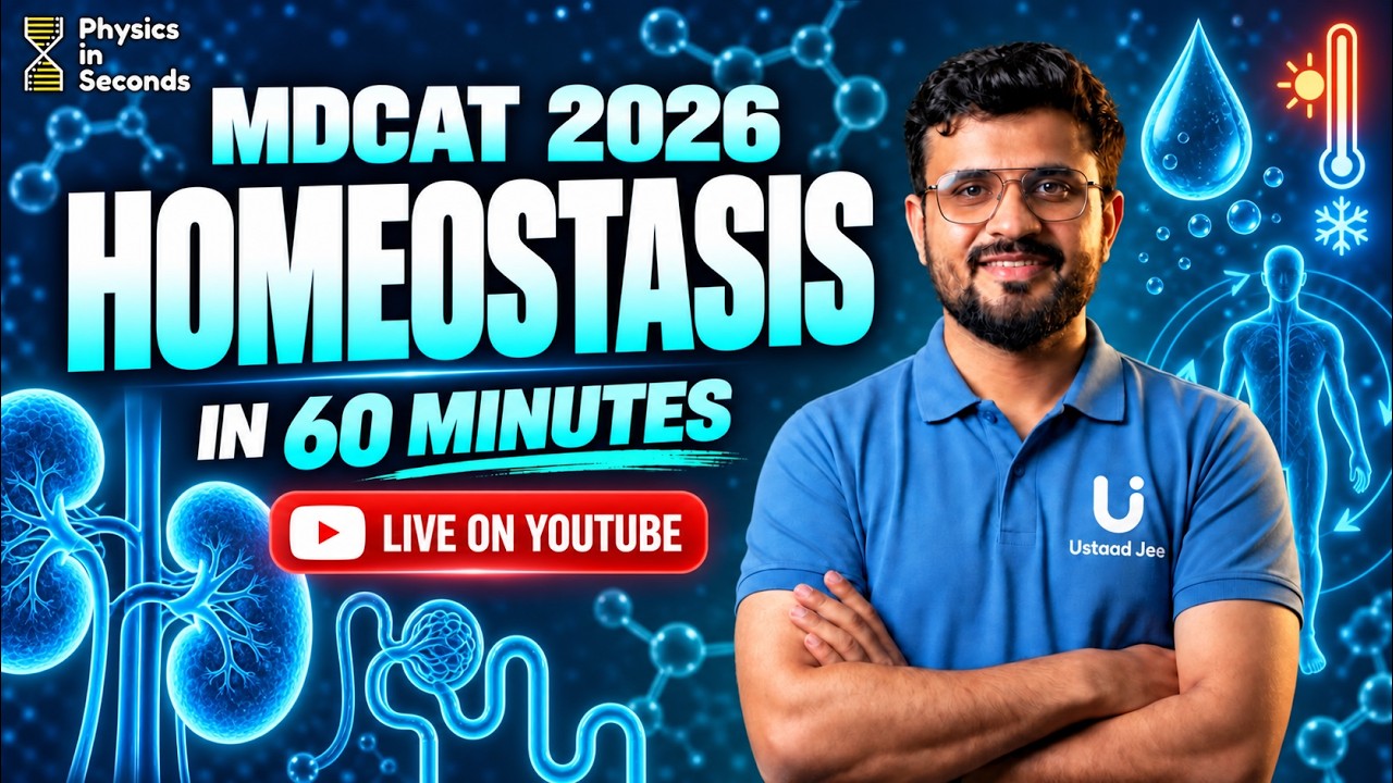 MDCAT 2026 | Biology | Homeostasis In 60 Minutes!