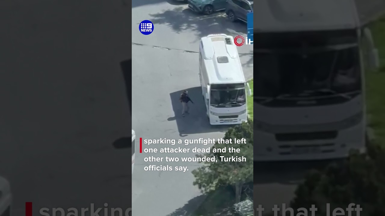 Gunmen attack Israeli consulate in Turkey | 9 News Australia