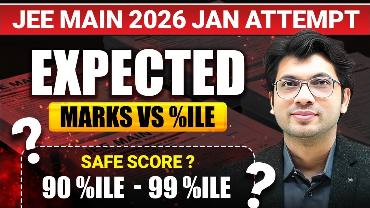 JEE MAIN 2026 Expected Marks vs Percentile | Expected Cut Off for All Shift | Prateek Jain Sir