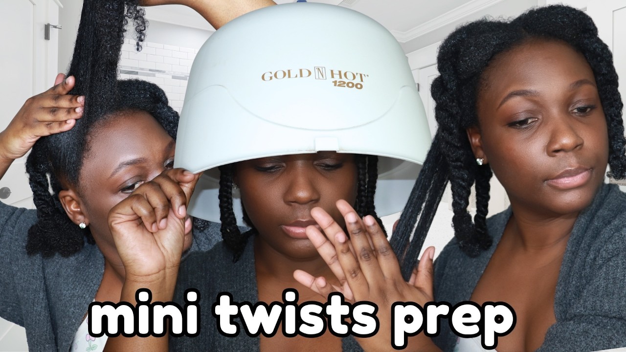 How I prep my natural hair for mini twists