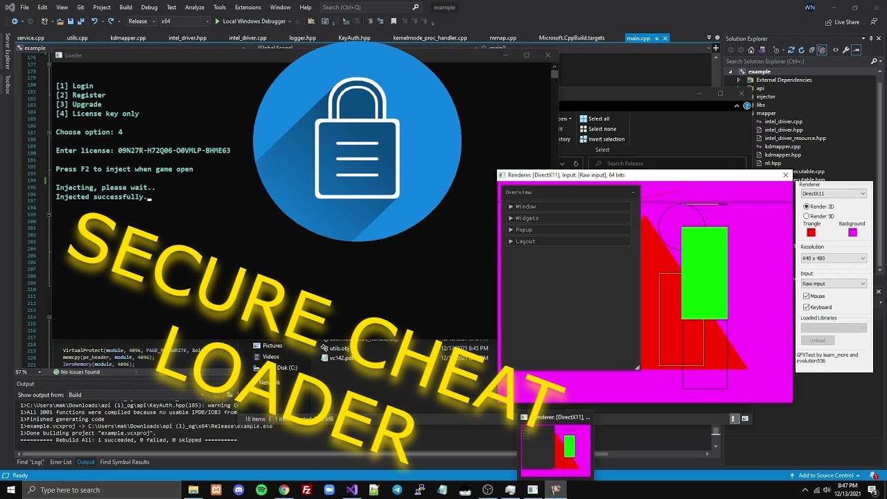 How to make a cheat loader with KeyAuth C++ (Fortnite injector, Rust Injector, Warzone Injector)