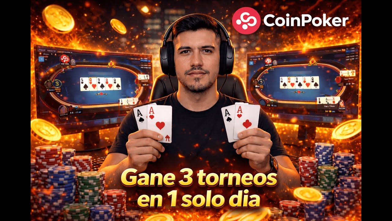 GANE 3 torneos de POKER en 1 DIA