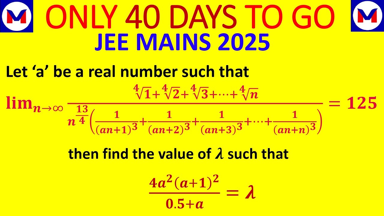 FIIT-JEE AITS ADVANCED|JEE MAINS-2025:ONLY 40 DAYS LEFT| DEF. INTEGRAL| LIMIT AS A SUM|CONCEPT+TRICK