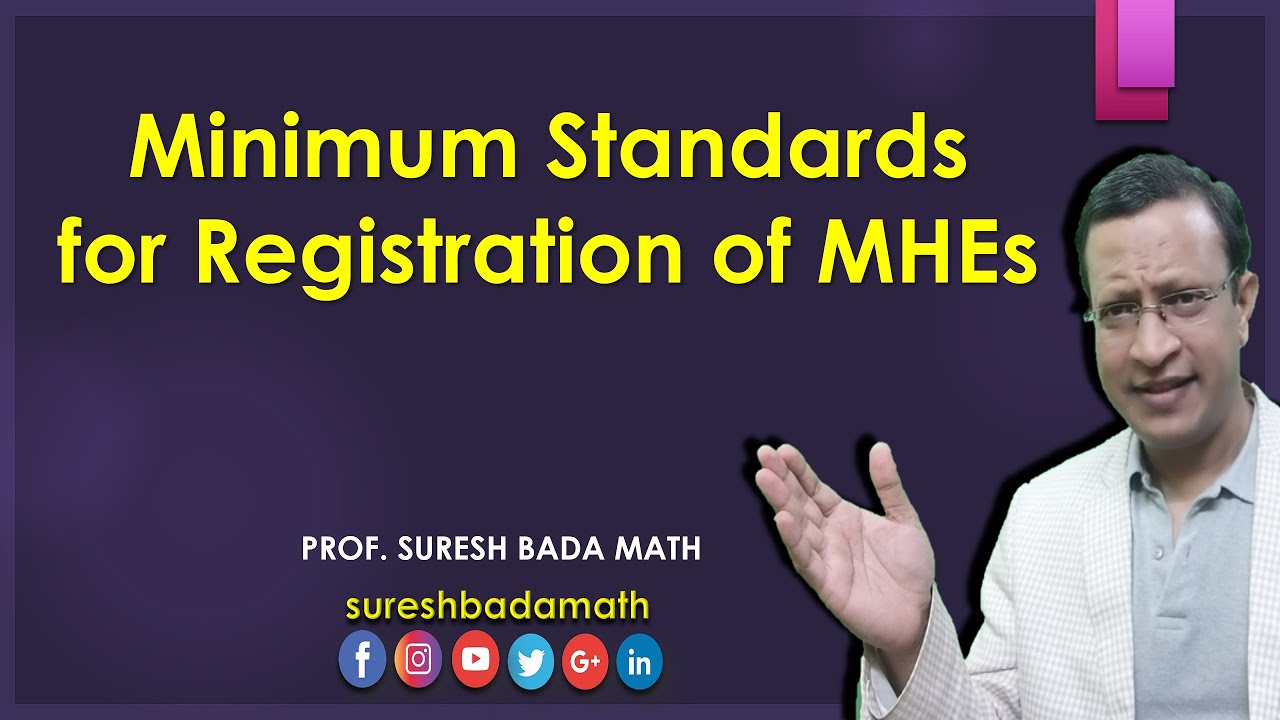 Minimum Standards for Registration of Mental Health Establishment under Mental Healthcare Act, 2017