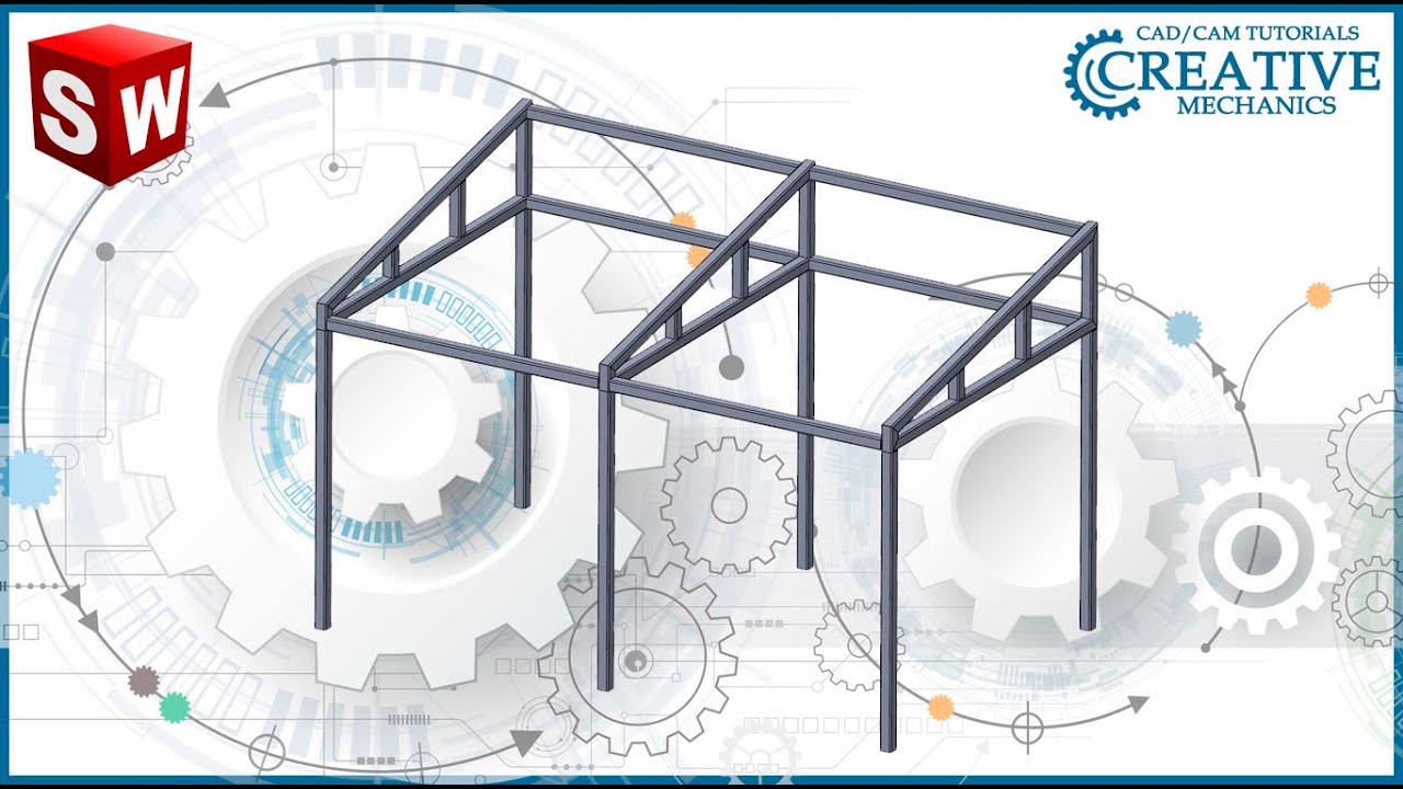 Сварные конструкции в Solidworks  Навес в Solidworks