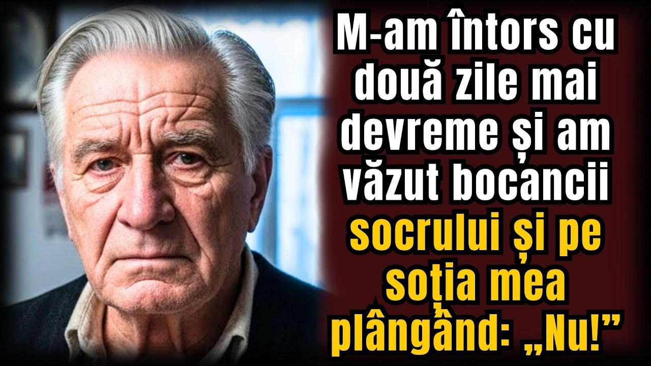 M-am întors cu două zile mai devreme și am văzut bocancii socrului și pe soția mea plângând: „Nu!”
