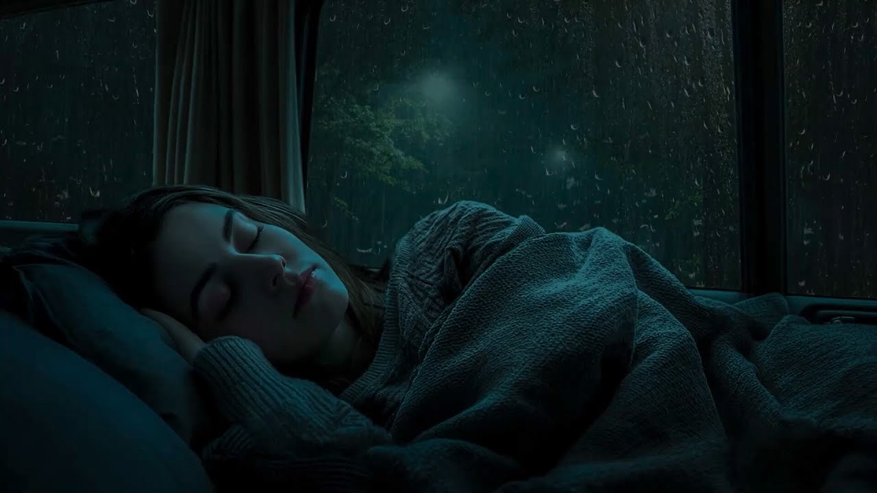 ¡Calma tu mente!🚗 Las tormentas fuera del coche te ayudan a dormir profundamente☔⚡