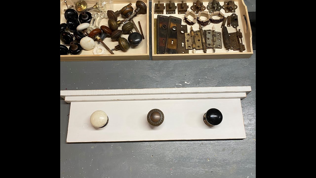 Vintage Door Knobs | Hanger | DIY - part 2 making the wood base