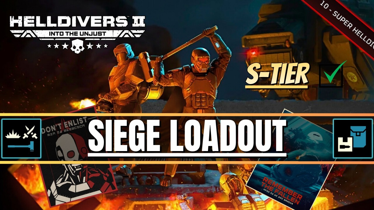 В Helldivers 2 Boom Hammer — это оружие S-уровня против ботов, Siege Loadout