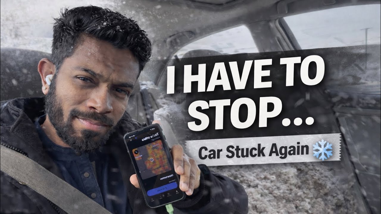 Day 5 | I Have to Pause My Uber Eats Challenge (Car Stuck Again) 😣
