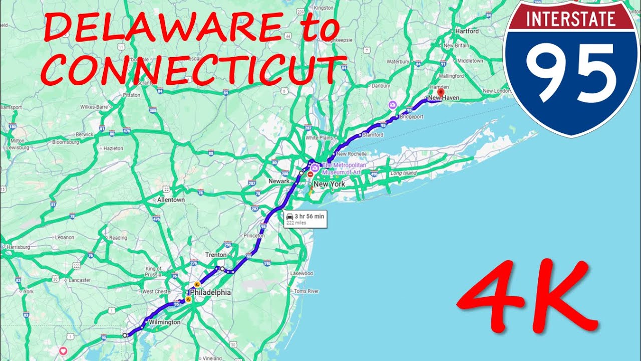 ⁴ᴷ Interstate 95 (Newark, DE to Branford, CT) northbound [2025 SUPERCUT] [4K VIDEO]