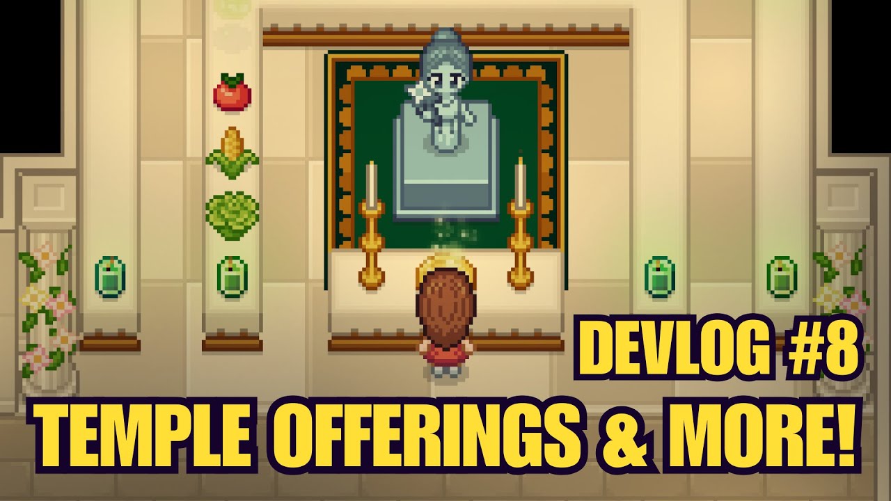 New Player Actions, Crafting, Processor Machines, Shop System, and Temple Offerings🌱 | Devlog #8