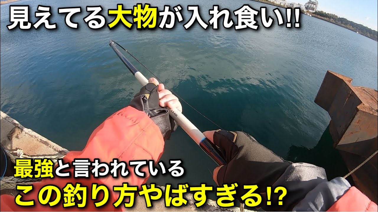船の下に見えてる大物が連発するこの最強と言われている釣り方がやばすぎる⁉︎【エビ撒き釣り】