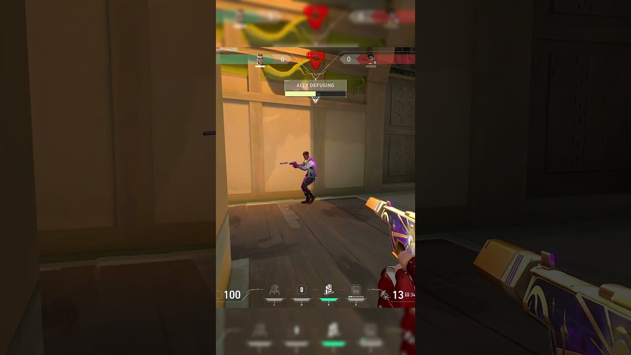 Valorant Calm Aim- Pistol Ace Chamber #shorts #livestreamgaming