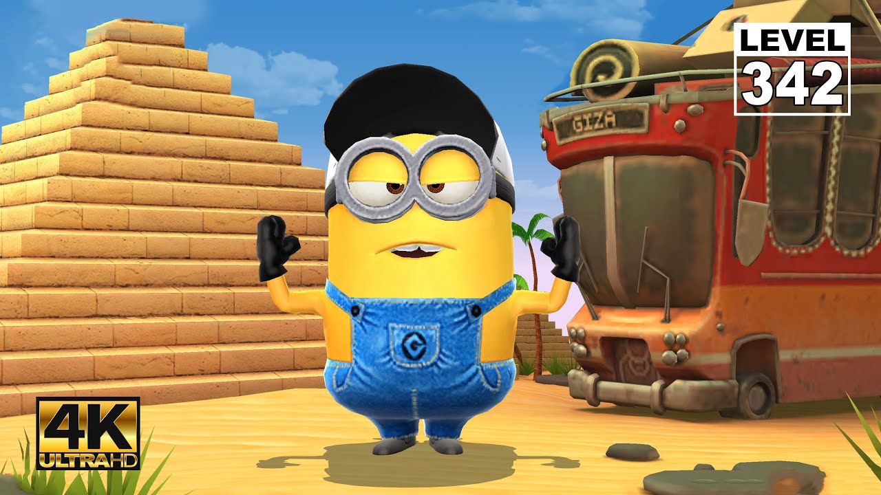 Minion Rush Referee minion NEAR MISS obstacle 60 times at The Pyramids | Lv.342 Ep.192 | UHD 4K
