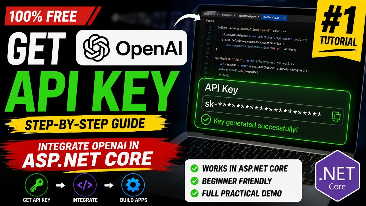 Как получить бесплатный ключ API OpenAI | Шаги по интеграции OpenAI в ASP.NET Core