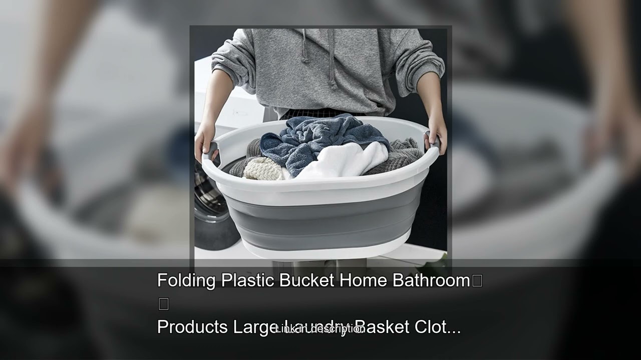 Folding Plastic Bucket Home Bathroom Products Large Laundry Basket Clothes Storage Bucket Campi