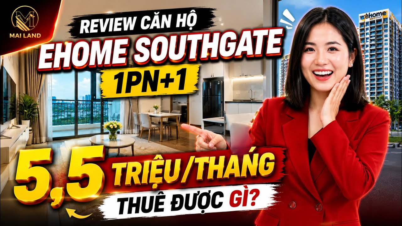 Căn hộ Ehome Waterpoint 1PN+1 cho thuê 5,5tr/tháng sẽ như thế nào?