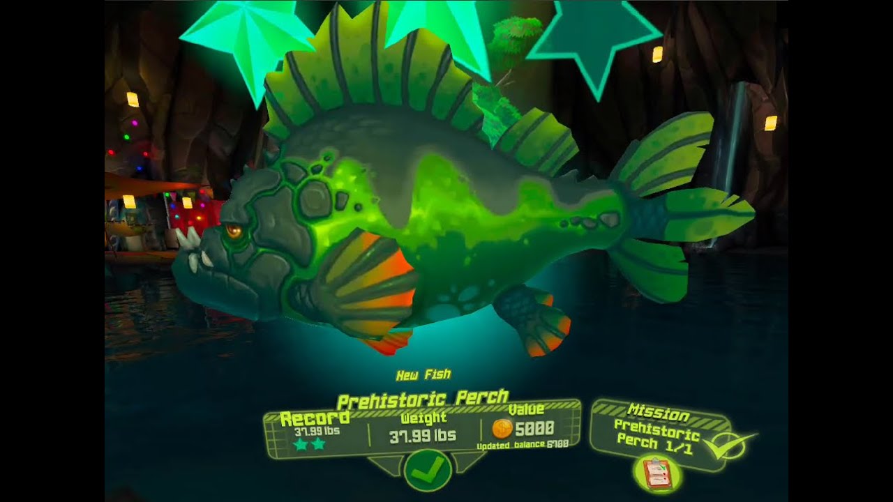 I caught the Prehistoric Perch in Bait