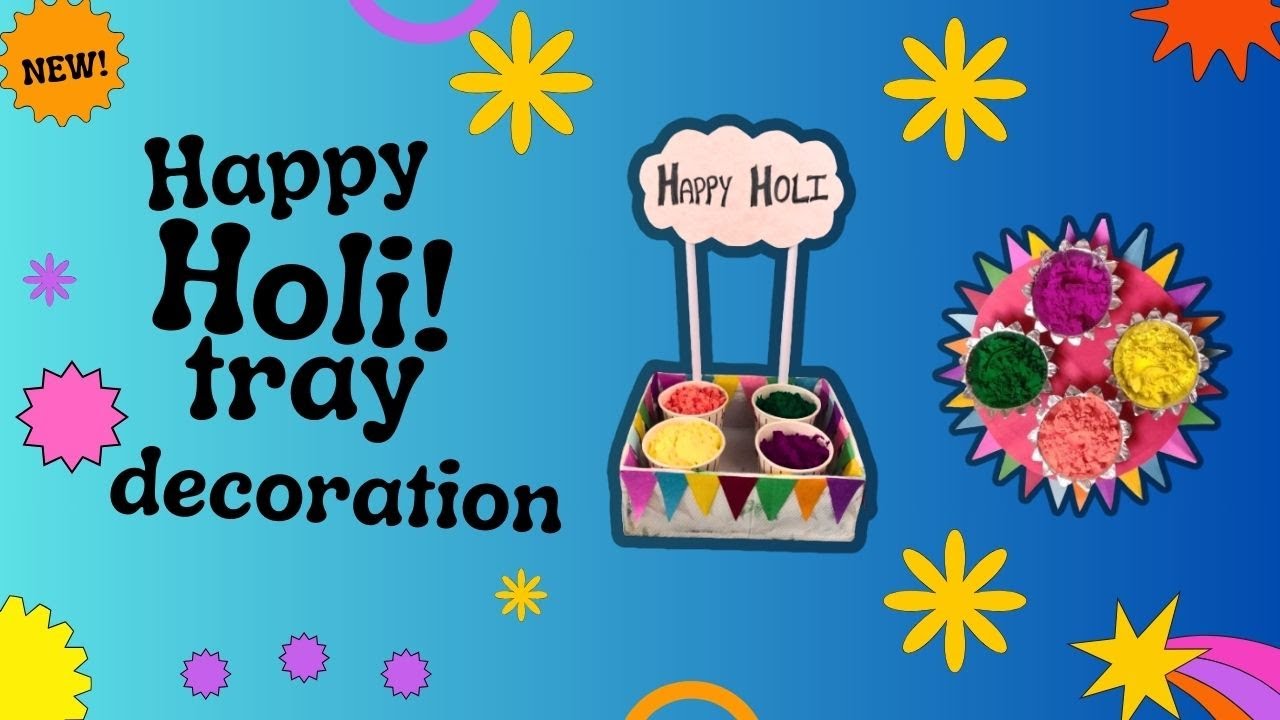 Holi tray decoration | Gulal thali for holi festival 2024 #holi