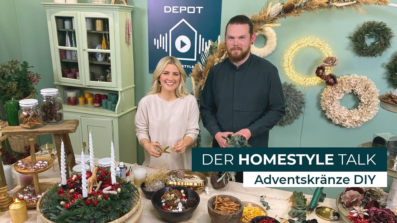 Adventskranz selbstgemacht: DIY-Profitips vom Deutschen Meister der Floristik (DEPOT Homestyle Talk)