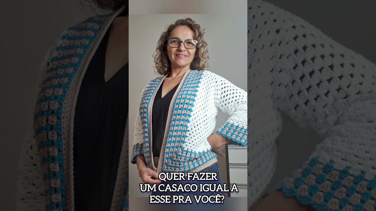 Esse casaco de croch&ecirc; &eacute; muito f&aacute;cil e r&aacute;pido de fazer! Al&eacute;m de ser LINDO!