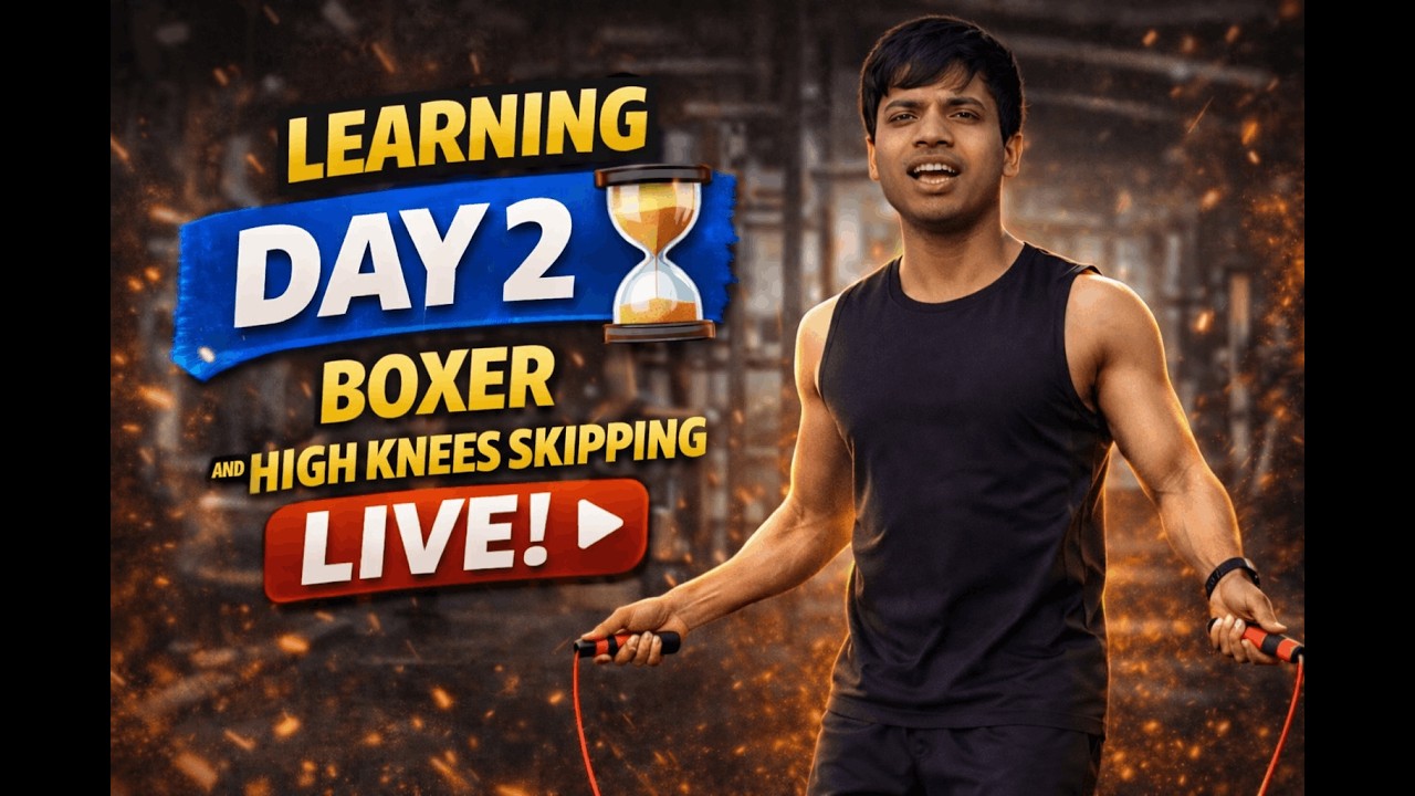 Daily Jump Rope Live | Beginner Level Training| Boxer and high knees skipping