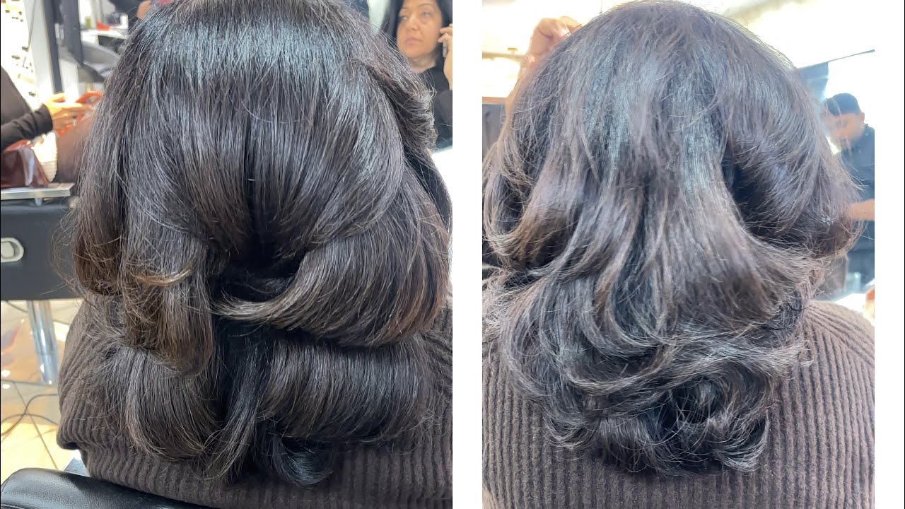 Multiple layers haircut for very Thick haircut 