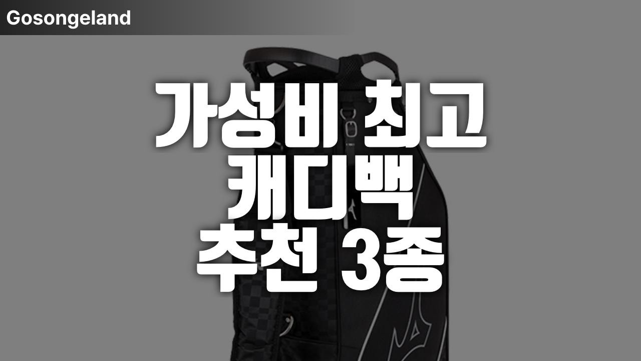 가성비 최고 캐디백 추천 3종