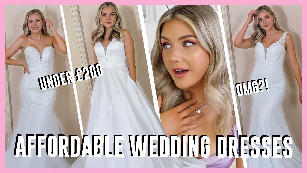 TRYING ON AFFORDABLE WEDDING DRESSES |  UNDER £300 JJsHouse Dresses