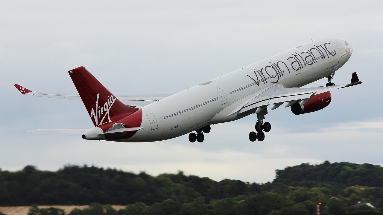 Virgin Atlantic A330-300 Circuit Training at Prestwick Airport