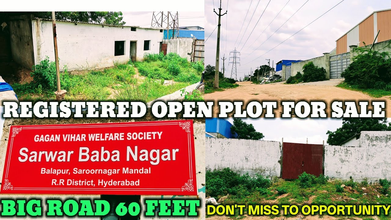 Plot For Sale Registered Big Road 60 Feet In Hyderabad